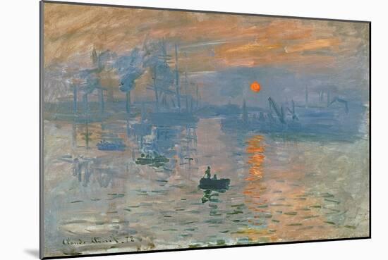 Impression, Sunrise (Impression, Soleil Levan), 1872-Claude Monet-Mounted Giclee Print