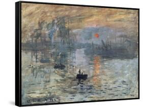 Impression, Sunrise-Claude Monet-Framed Stretched Canvas