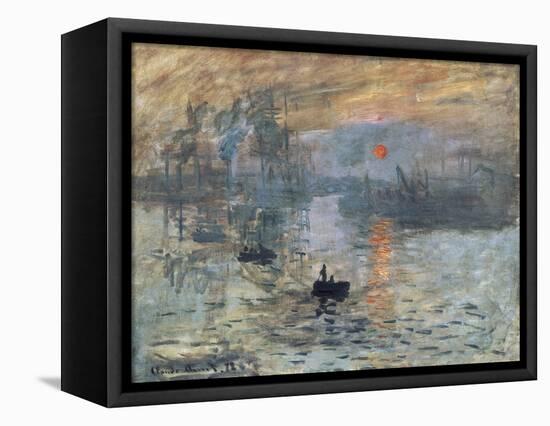 Impression, Sunrise-Claude Monet-Framed Stretched Canvas