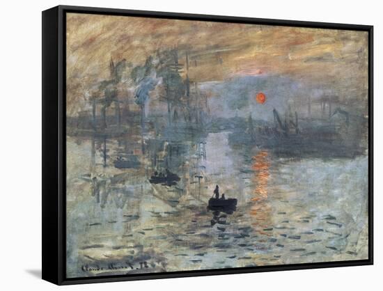 Impression, Sunrise-Claude Monet-Framed Stretched Canvas