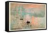 Impression Sunrise-Claude Monet-Framed Stretched Canvas