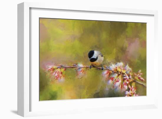 Impressionist Chickadee-Jai Johnson-Framed Giclee Print
