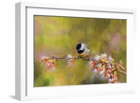 Impressionist Chickadee-Jai Johnson-Framed Giclee Print