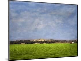 Impressionistic Harvest Field and Truck-Robert Cattan-Mounted Photographic Print
