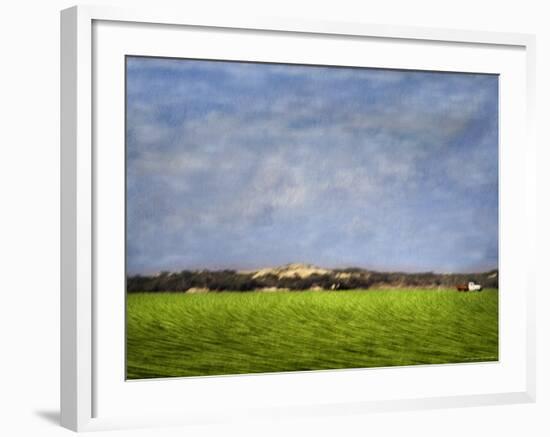 Impressionistic Harvest Field and Truck-Robert Cattan-Framed Photographic Print