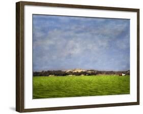 Impressionistic Harvest Field and Truck-Robert Cattan-Framed Photographic Print