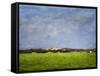 Impressionistic Harvest Field and Truck-Robert Cattan-Framed Stretched Canvas