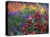 Impressionistic Pansies-David Carriere-Stretched Canvas