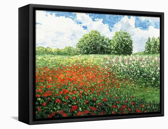 Impressionists Garden-Kevin Dodds-Framed Stretched Canvas