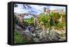 Impressive Ancient Bridge and Castle Vulci - Lazio, Italy-Maugli-l-Framed Stretched Canvas