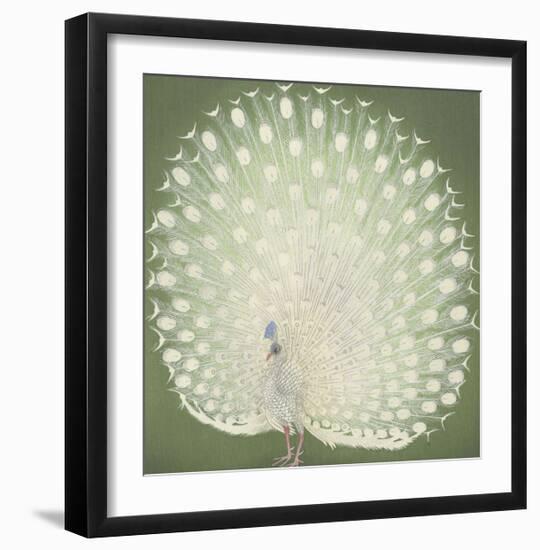 Impressive Peacock-Ohara Koson-Framed Art Print