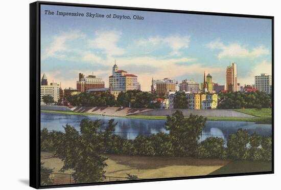 Impressive Skyline, Dayton-null-Framed Stretched Canvas