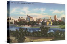 Impressive Skyline, Dayton-null-Stretched Canvas