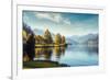 Impressively Beautiful Fairy-Tale Mountain Lake in Austrian Alps. Breathtaking Scene. Panoramic Vie-Yevhenii Chulovskyi-Framed Photographic Print