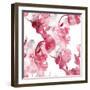 Imprints Wild Tropical Orchids. Hand Painted Seamless Pattern. Digital Drawing and Watercolor Textu-Liia Chevnenko-Framed Art Print