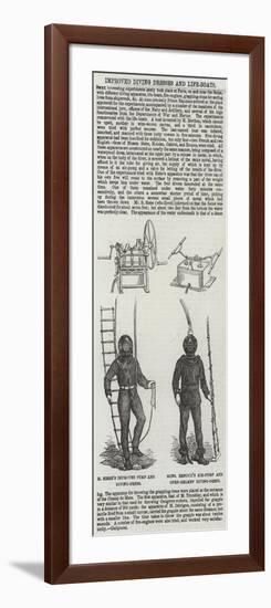 Improved Diving Dresses and Life-Boats-null-Framed Giclee Print