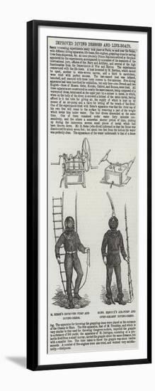 Improved Diving Dresses and Life-Boats-null-Framed Giclee Print