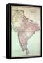 Improved Map of India Published in London 1820-null-Framed Stretched Canvas