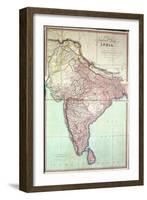 Improved Map of India Published in London 1820-null-Framed Giclee Print