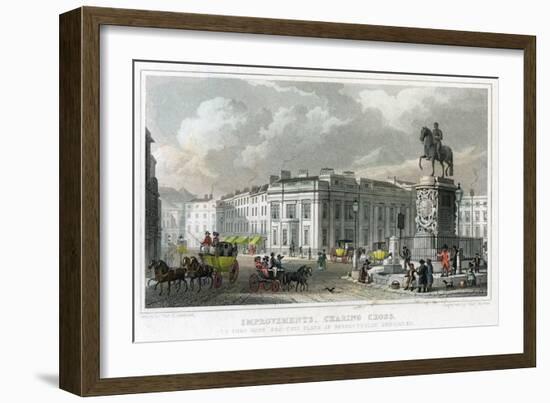 Improvements, Charing Cross, Westminster, London, 1828-Thomas Barber-Framed Giclee Print