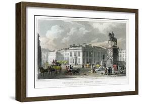 Improvements, Charing Cross, Westminster, London, 1828-Thomas Barber-Framed Giclee Print