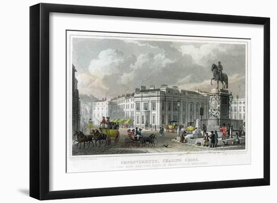 Improvements, Charing Cross, Westminster, London, 1828-Thomas Barber-Framed Giclee Print