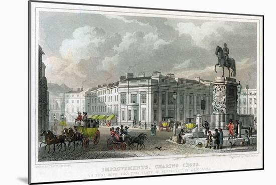 Improvements, Charing Cross, Westminster, London, 1828-Thomas Barber-Mounted Giclee Print