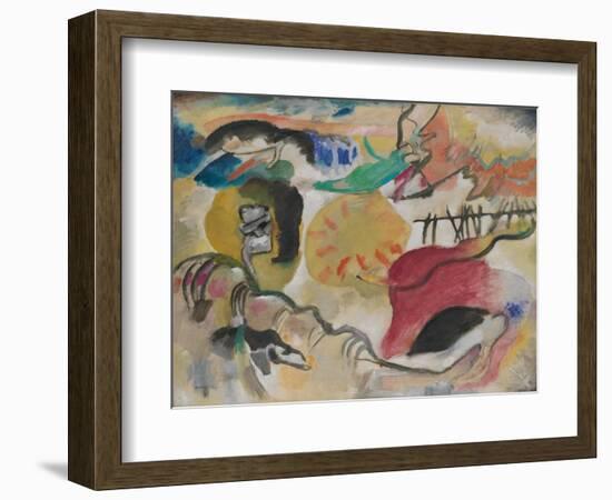 Improvisation 27 (Garden of Love Ii), 1912 (Oil on Canvas)-Wassily Kandinsky-Framed Giclee Print