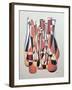 Improvised Dimentional Transposition, Carmine Vermillion-Brian Irving-Framed Giclee Print