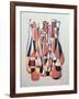 Improvised Dimentional Transposition, Carmine Vermillion-Brian Irving-Framed Giclee Print