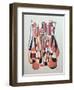 Improvised Dimentional Transposition, Carmine Vermillion-Brian Irving-Framed Giclee Print