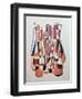 Improvised Dimentional Transposition, Carmine Vermillion-Brian Irving-Framed Giclee Print