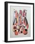 Improvised Dimentional Transposition, Carmine Vermillion-Brian Irving-Framed Giclee Print