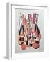 Improvised Dimentional Transposition, Carmine Vermillion-Brian Irving-Framed Giclee Print