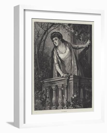 In a Balcony-null-Framed Giclee Print