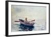 In a Boat-Winslow Homer-Framed Giclee Print