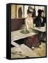 In a Café or L'Absinthe (Dans Un Café Ou L'Absinthe)-Edgar Degas-Framed Stretched Canvas