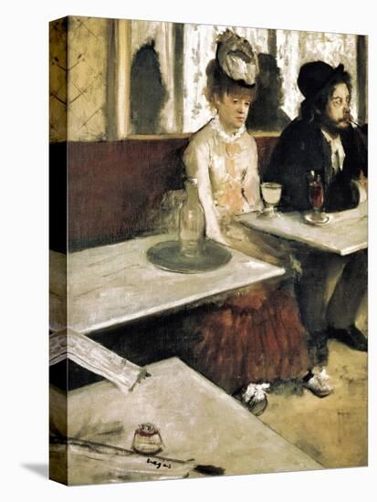 In a Café or L'Absinthe (Dans Un Café Ou L'Absinthe)-Edgar Degas-Stretched Canvas