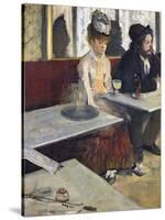 In a Cafe, or the Absinthe, c.1875-76-Edgar Degas-Stretched Canvas