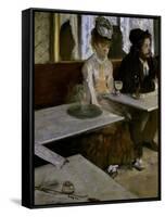 In a Cafe (The Absinthe)-Edgar Degas-Framed Stretched Canvas