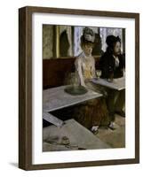 In a Cafe (The Absinthe)-Edgar Degas-Framed Giclee Print