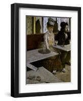 In a Cafe (The Absinthe)-Edgar Degas-Framed Giclee Print