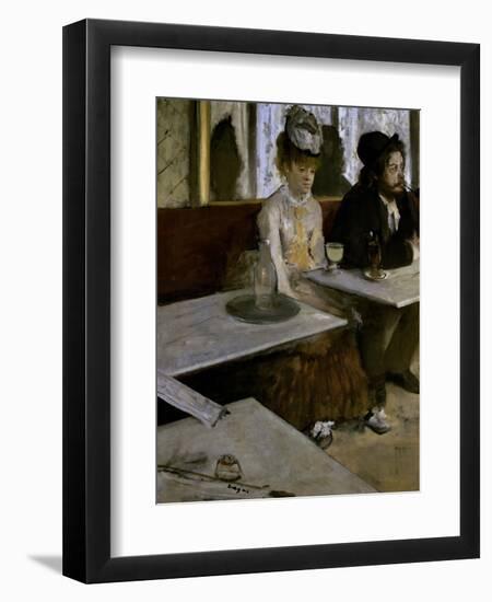 In a Cafe (The Absinthe)-Edgar Degas-Framed Giclee Print