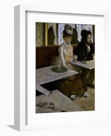In a Cafe (The Absinthe)-Edgar Degas-Framed Giclee Print
