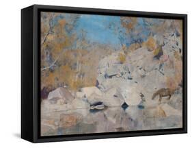 In a Corner on the Macintyre-Tom Roberts-Framed Stretched Canvas