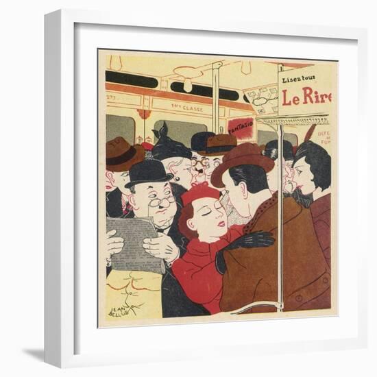 In a Crowded Coach You Can Put Your Gloves on Again Dear This is Our Station!-Jean Bellus-Framed Art Print