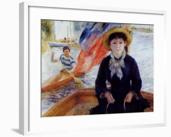 In a Dinghy-Pierre-Auguste Renoir-Framed Giclee Print