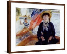 In a Dinghy-Pierre-Auguste Renoir-Framed Giclee Print