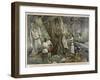 In a Forest Near Chartres France Druids Collect Mistletoe for Ritual Purposes-Eugene Damblans-Framed Art Print