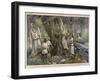 In a Forest Near Chartres France Druids Collect Mistletoe for Ritual Purposes-Eugene Damblans-Framed Art Print